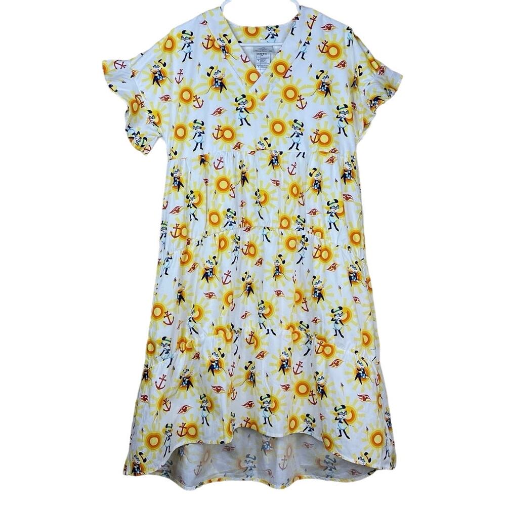 Disney Cruise Line Minnie Mouse Sunshine Tiered S/S Dress SZ XS Medium NWT